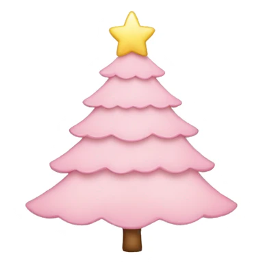 Light Pink bow Christmas tree  sticker