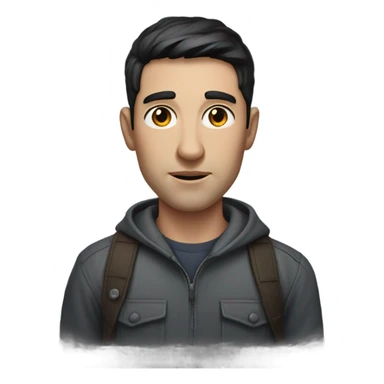 realistic portrait of a male sticker