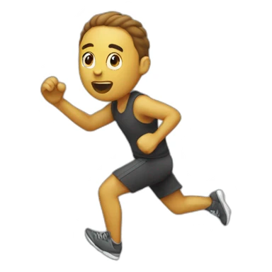 running away from someone sticker