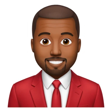 kanye west in red suit sticker
