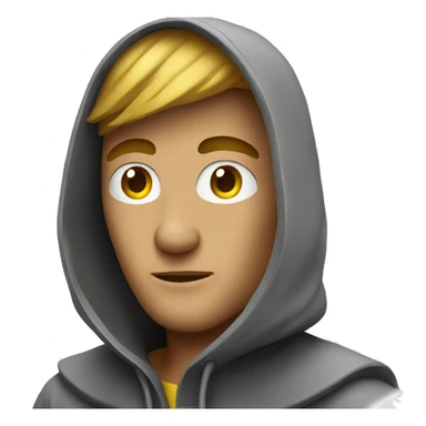 mysterious man in hood sticker