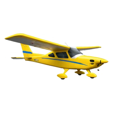 Real airplane cessna modelo 182 yellow sticker