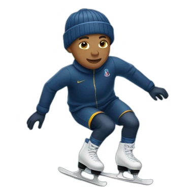 Mbappe doing iceskating sticker