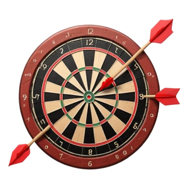 classic dartboard red and black with arrow in the center sticker
