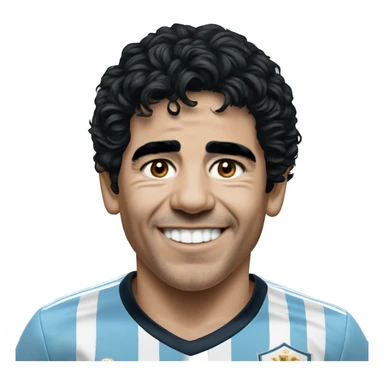 maradona argentina young smile sticker
