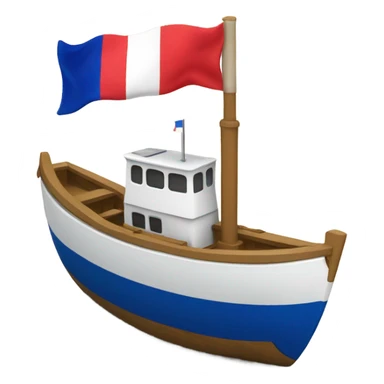 boat with french flag sticker