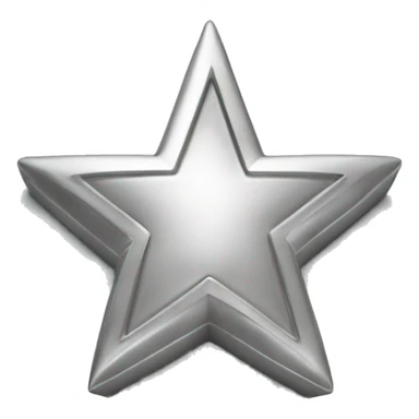 A star colored in silver representing 2nd prize winner sticker