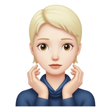 Person with hands around their neck sticker