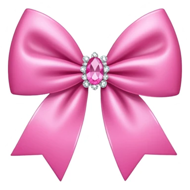 super light Pink bow with sparkles rhinestones  sticker