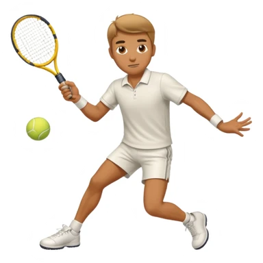 tennis player (men) hit the ball  sticker
