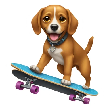 Dog skateboarding  sticker