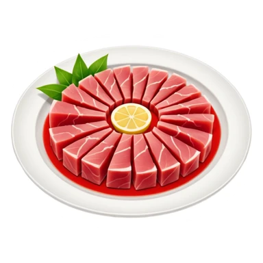 Make tuna sashimi iPhone emoji style sticker