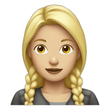 female photographer with blonde hair sticker