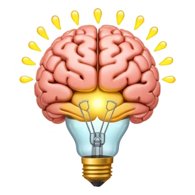 brain with a lightbulb sticker