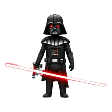 dark vador qui tien un sabre laser rouge sticker