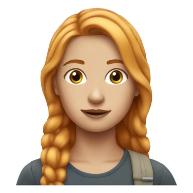 blonde girl outdoors portrait Ginger hair sticker