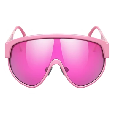 asymmetrical pink shield visor glasses, unique creative design, Y2K inspired sticker