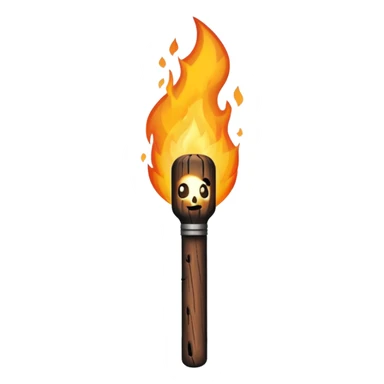 wood fire stick  sticker