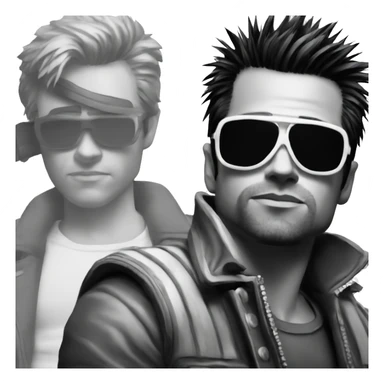 Tyler Durden black and white sticker