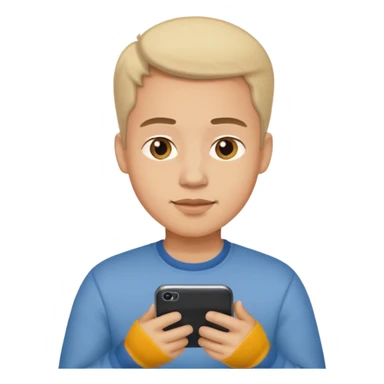 A guy scrolling on this phone sticker