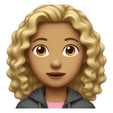 Girl with dirty blonde wavy hair sticker
