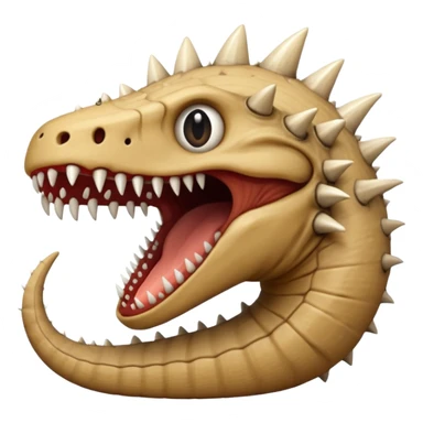 Sand worm from dune make the face a hole with long spiky teeth sticker