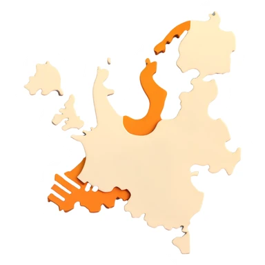 3D map of the Netherlands with distinctive shape sticker