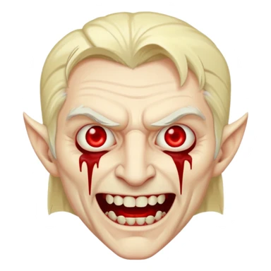 blonde old vampire man sticker