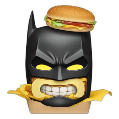 Batman eet a burger sticker