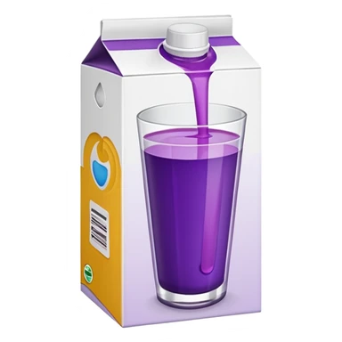 suco de caixinha branco e roxo sticker
