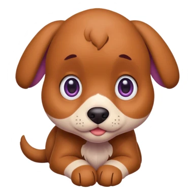 Grape with big puppy eyes  sticker