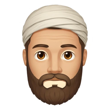 white ancient greek young man with beard sticker