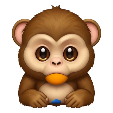 Cute Grumpy monkey sticker