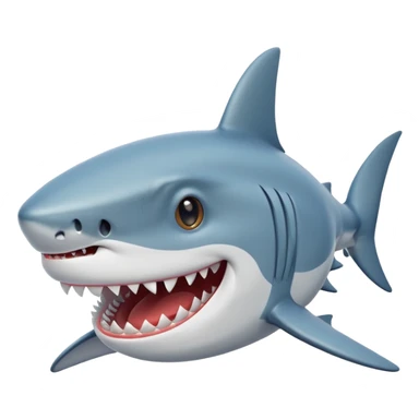 un requin style cartoon sticker