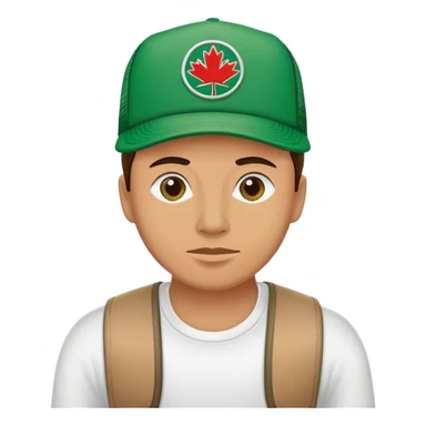 green ottowa trucker hat with text HIGHER written on it,  white center sticker