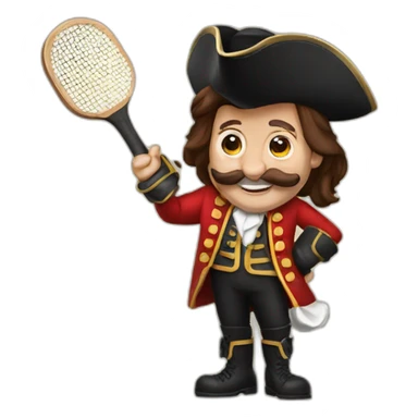 Captain hook with ping pong paddle sticker