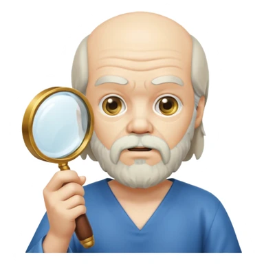 Sócrates mirando con una lupa  sticker