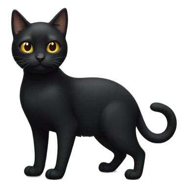 Black cat with golden eyes full body  sticker