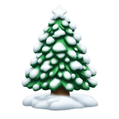 a christmas tree covered in snow sticker