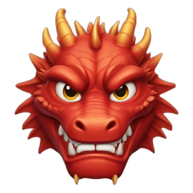 Red-Chinese-dragon-face sticker
