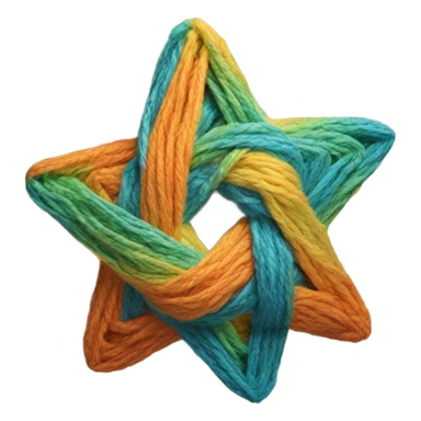 a star made of yarn sticker
