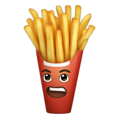 frenchfries-fighter sticker