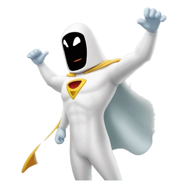 Herman hi fiving space ghost sticker