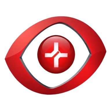 Eye-catching logo for MedSignal, red pulse cutting through geometric forms forming the letters ‘AI’, glowing red highlights with smooth, modern lines, clean white background, powerful and memorable for a tech-forward healthcare brand sticker