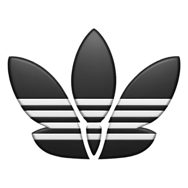 Adidas white stripes black face sticker