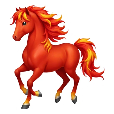 Fire Horse (additional legs - negative) sticker