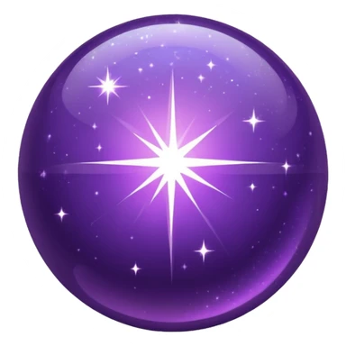 Purple Sparkly Shiny Magical Ball Orb Sphere sticker