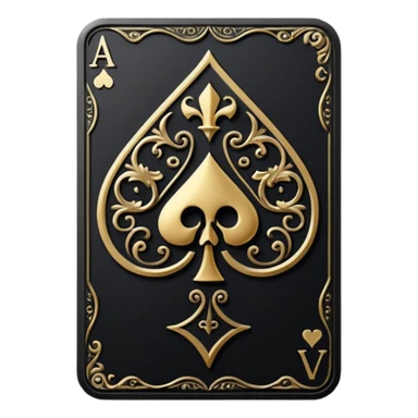 Ace of spades black sticker