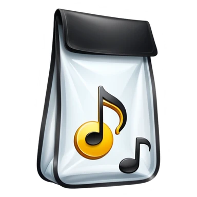 ziplock bag with a musical note inside sticker