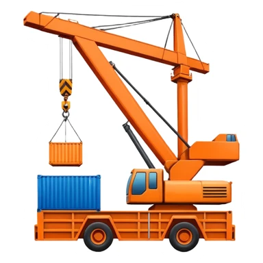 crane lifting a container  sticker